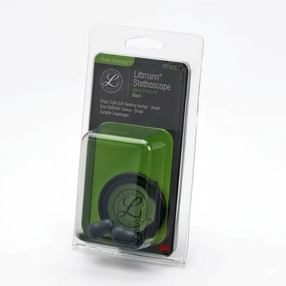 Kit repuesto Littmann Master Cardiológico: membrana y piezas para estetoscopio negro