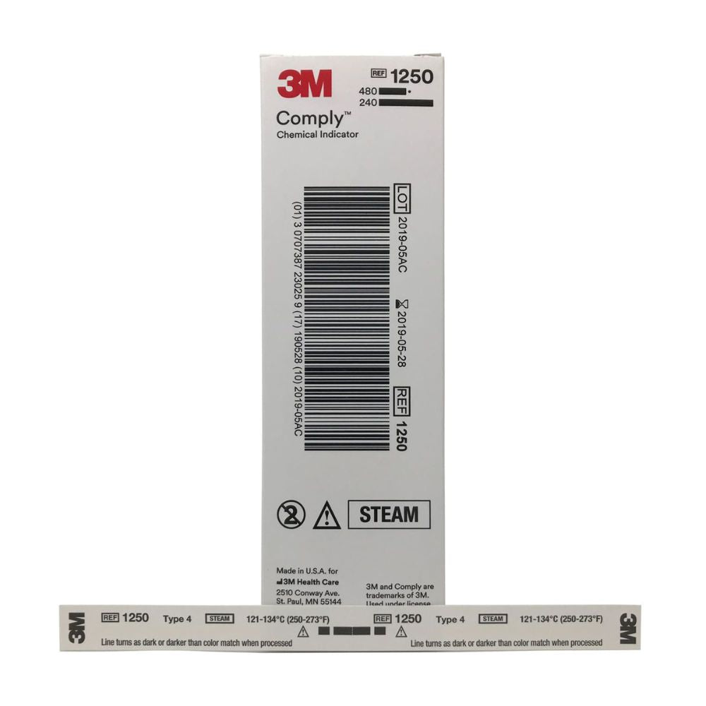 Chemical indicator strip for steam, Type 4, Ref 1250