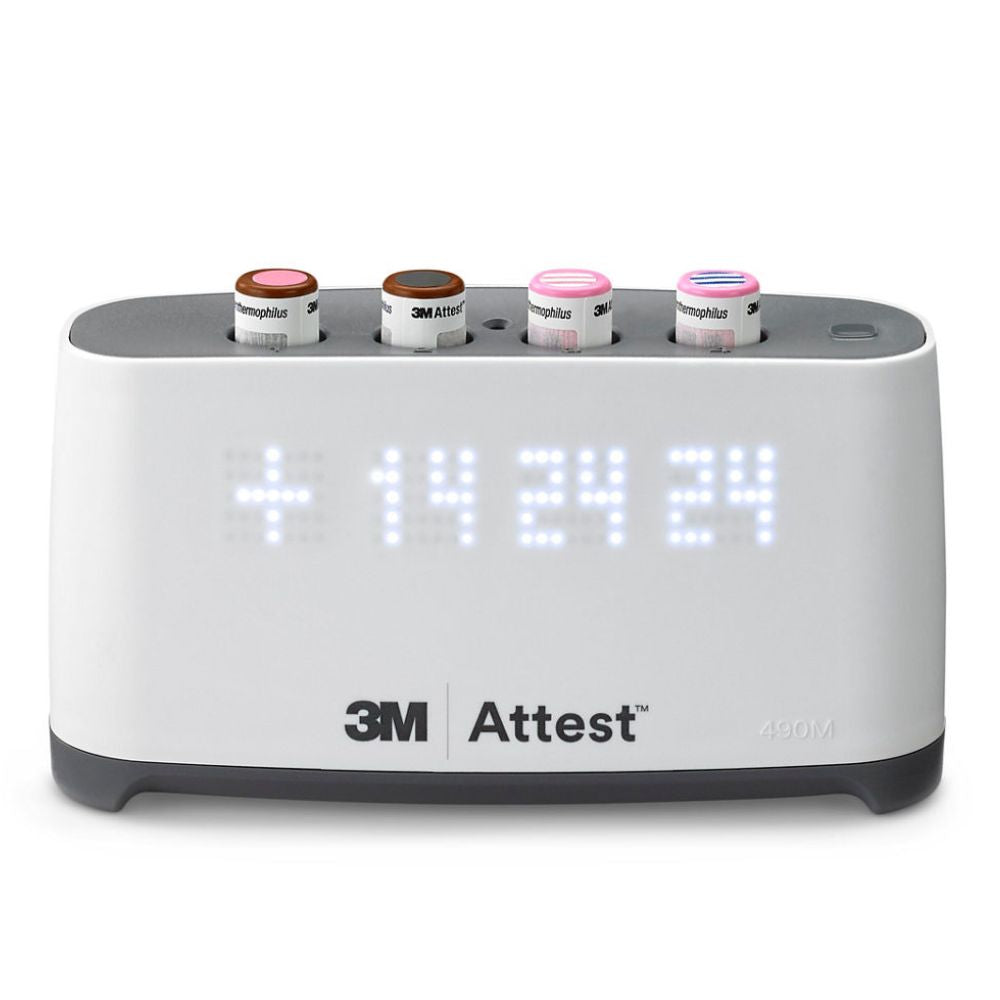 Attest Mini Autoreader 490 m with LED display and four test rolls on top