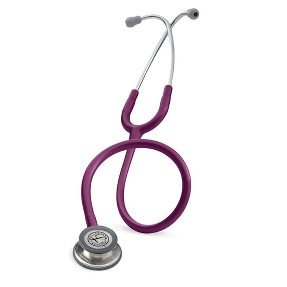 Fonendo Littmann Clásico III 5831 ciruela con tubos y campana metálica.