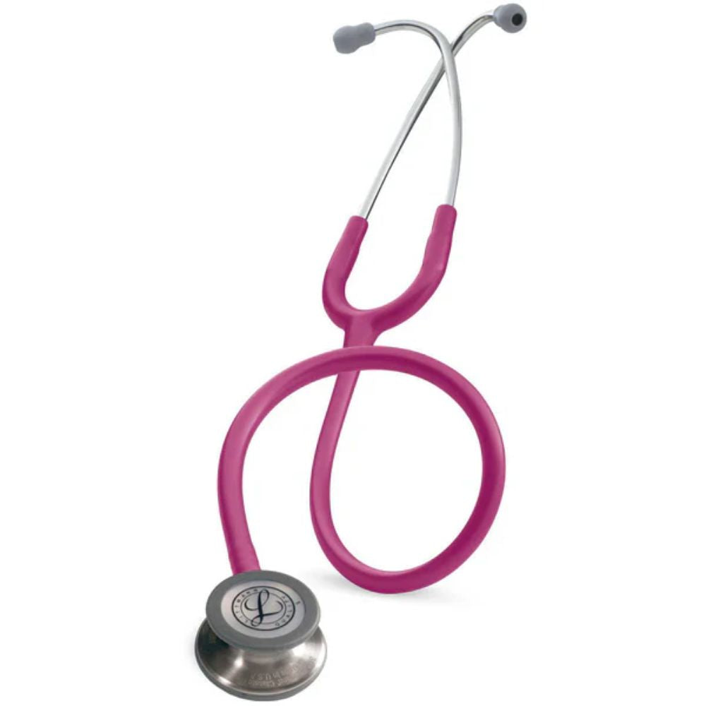 Fonendo Littmann Clasico III 5648 con tubo frambuesa y campana metálica gris