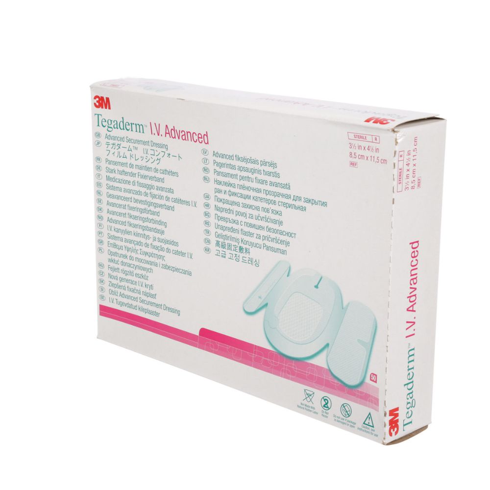 Caja Tegaderm IV Advanced 8,5 x 11,5 cm (50) apósitos transparentes