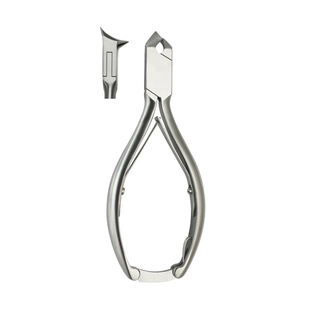Alicate frontal de acero, puntas finas para uñas, 14 cm.