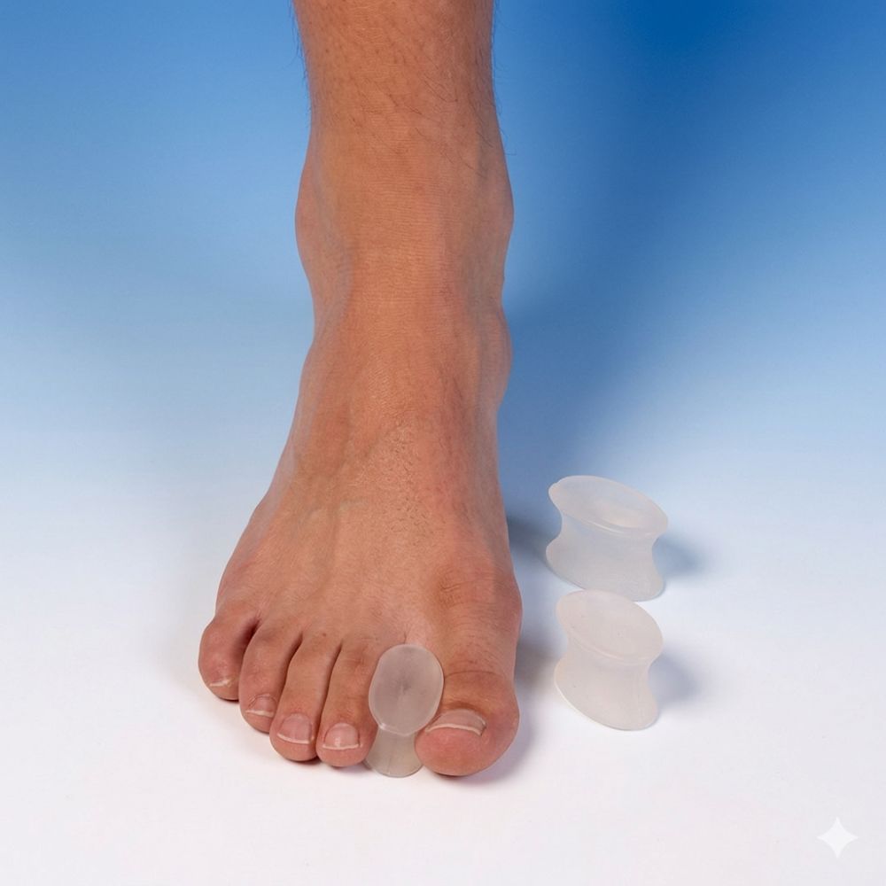 Separador de dedo Foot Care, 3 piezas de silicona para los dedos del pie