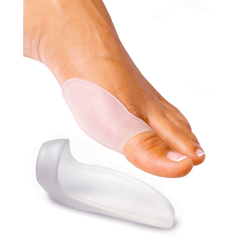 Protector de juanete de gel, forma de media para el pie, transparente y suave