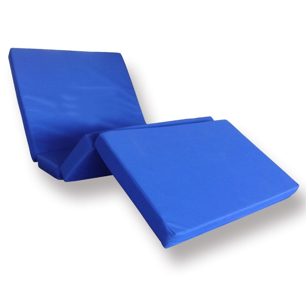 Colchon clínico azul de 3 pliegues, 8 x 90 x 190 cm