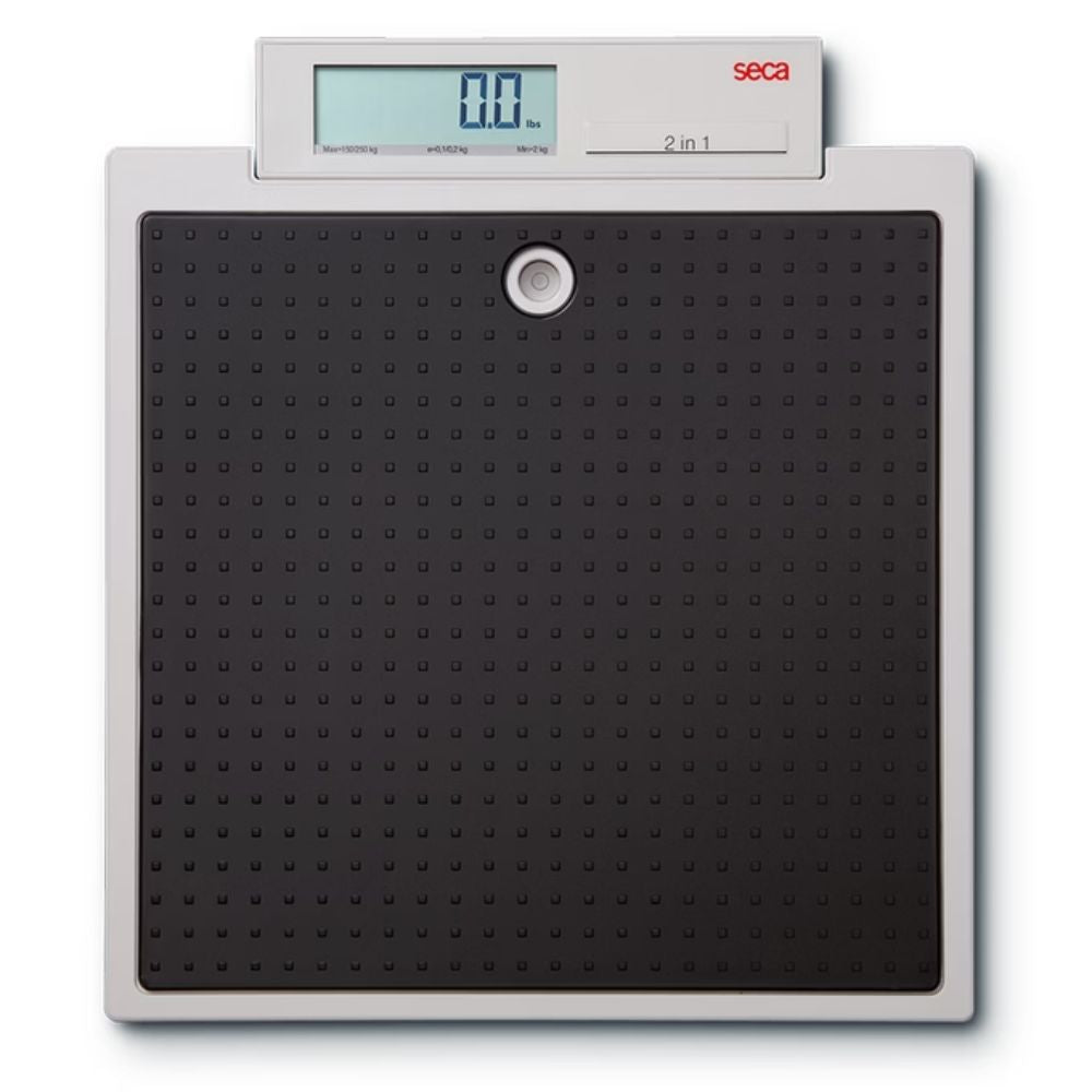 Balanza digital seca 876 con pantalla LCD azul y botón circular central