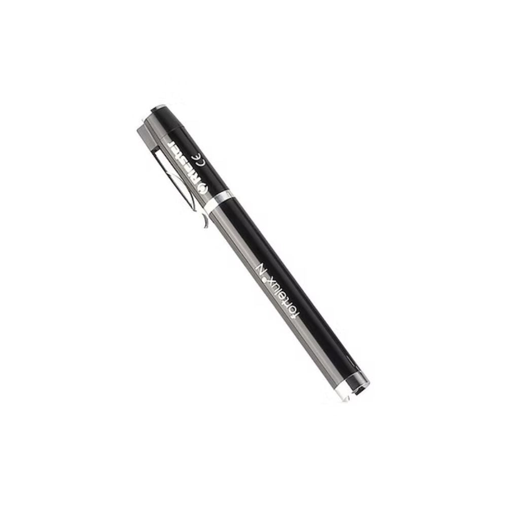Linterna Diag-fortelux Riester nera con dettagli argento e clip