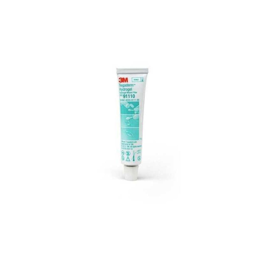 Hidrogel con Alginato Nu-gel MNG415 en tubo, gel transparente y tapa.
