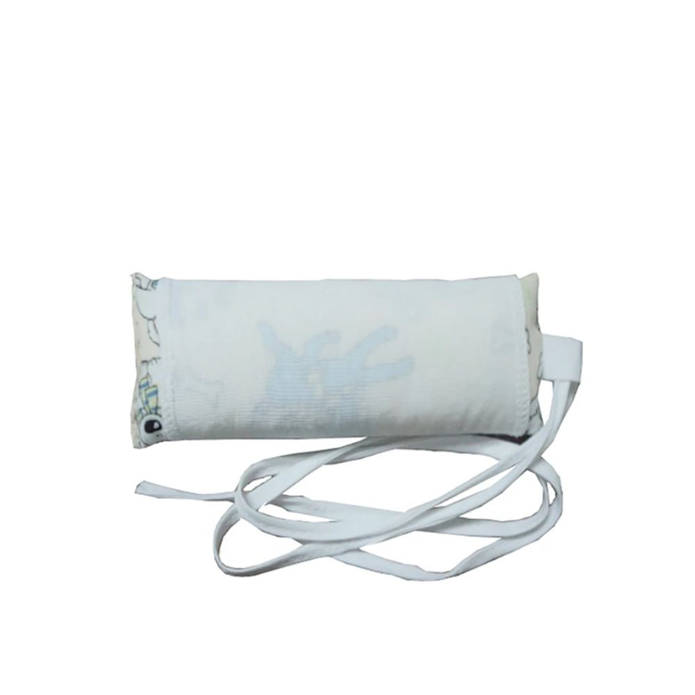 Inmovilizador vía venosa con funda: almohadilla clara rectangular y correas