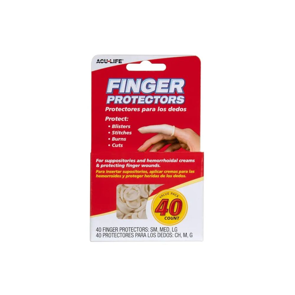 Protector para dedos de goma, paquete con 40 unidades