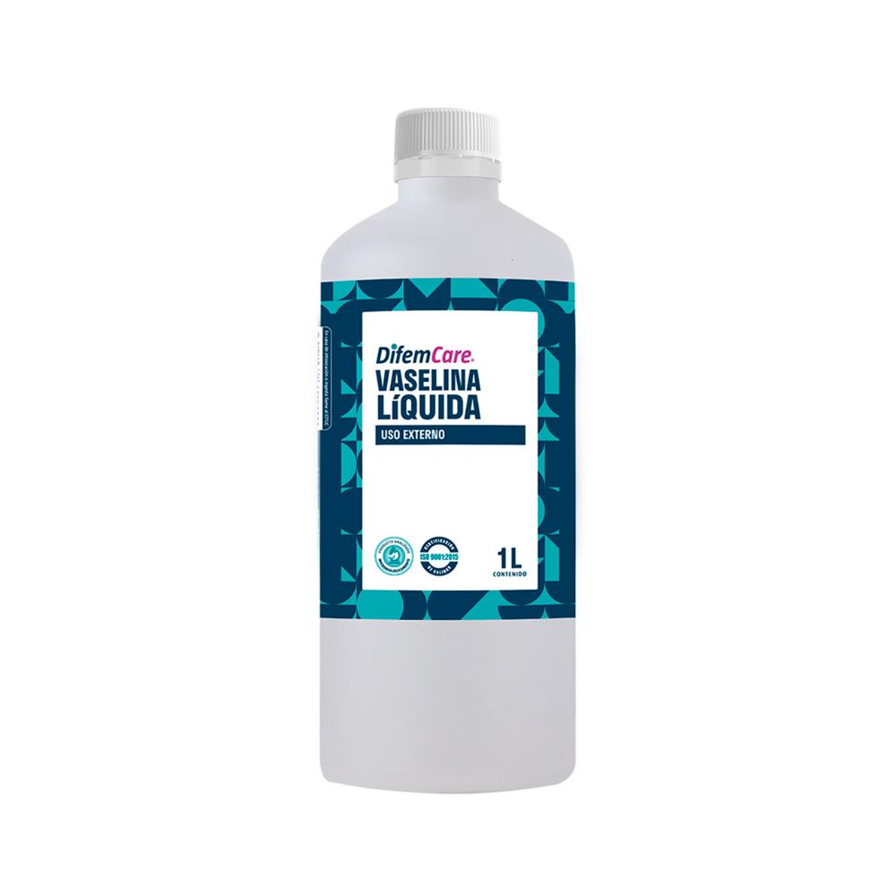 Vaselina líquida uso externo 1L en frasco con tapa rosca blanca