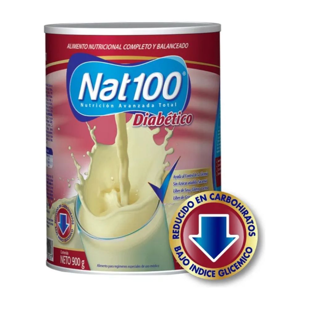 Nat100 Diabético 900 g, fórmula nutricional en lata