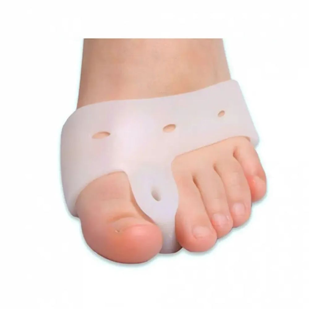 Almohadilla metatarsal con separador en C para dedos, color blanco