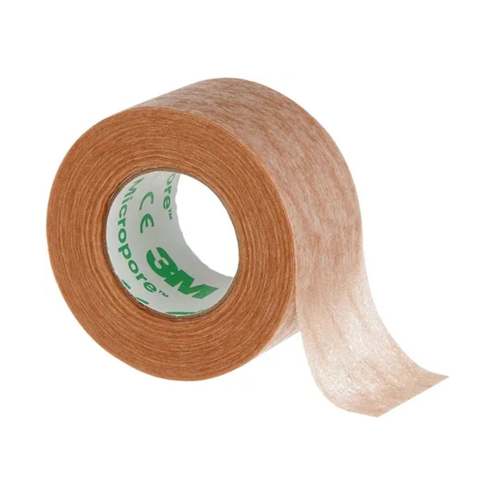 Tela Micropore beige en rollo, ancho 1.3 cm
