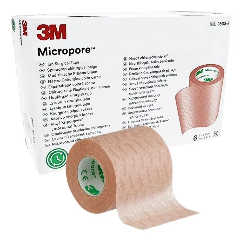 Tela Micropore beige (REF 1533-2), ancho 5 cm