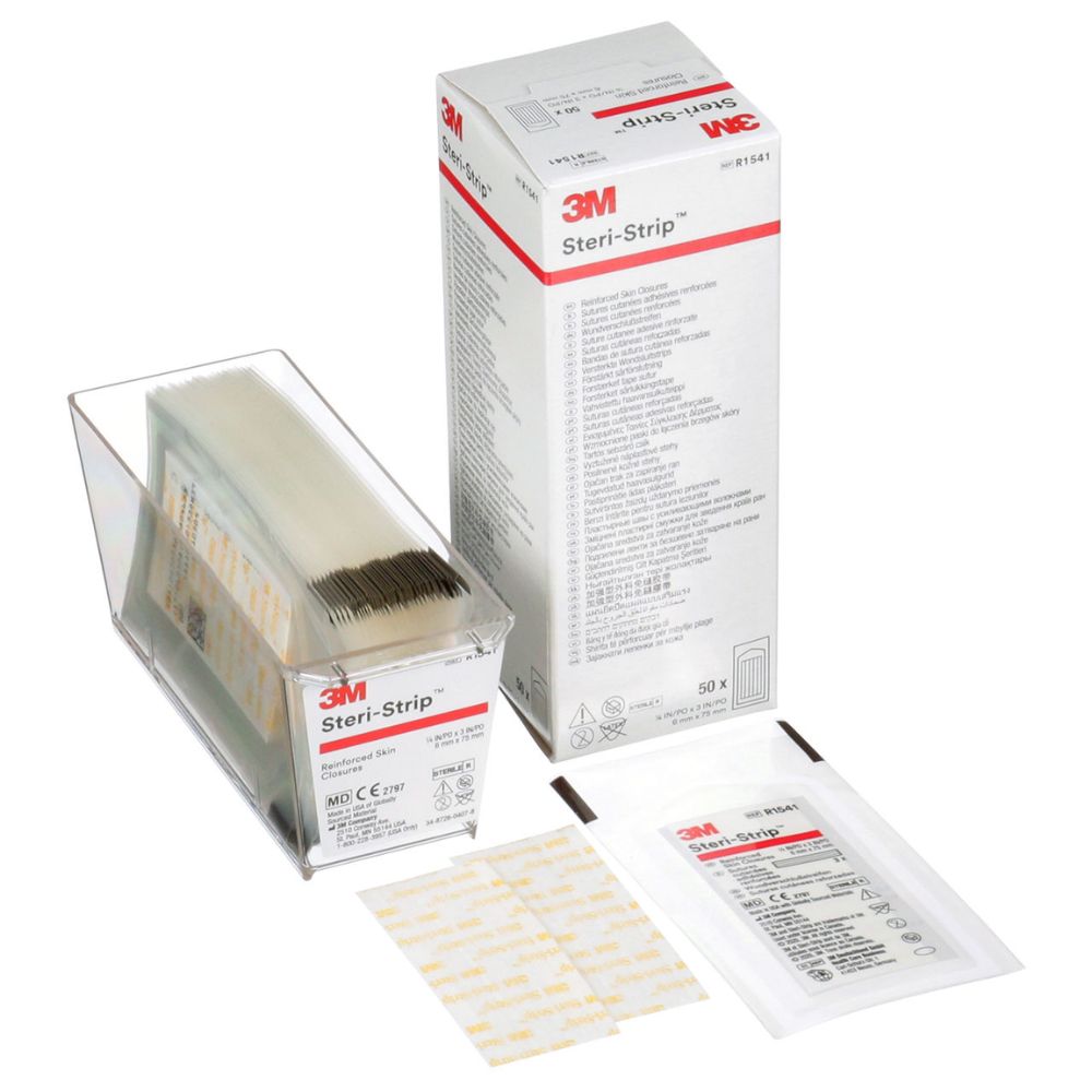 Steri-Strip para sutura cutánea, tiras adhesivas reforzadas en caja