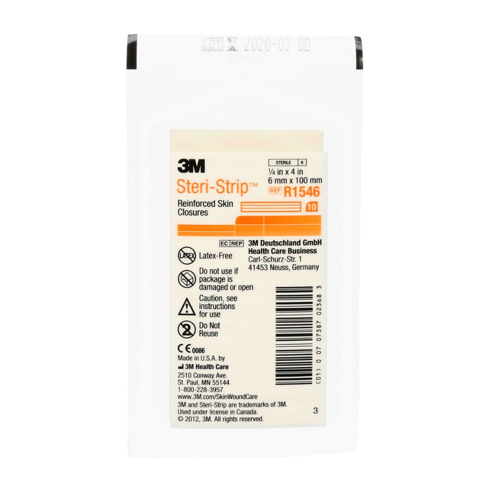 Steri-Strip R1546, 6 mm x 100 mm, tiras adhesivas reforzadas (10)