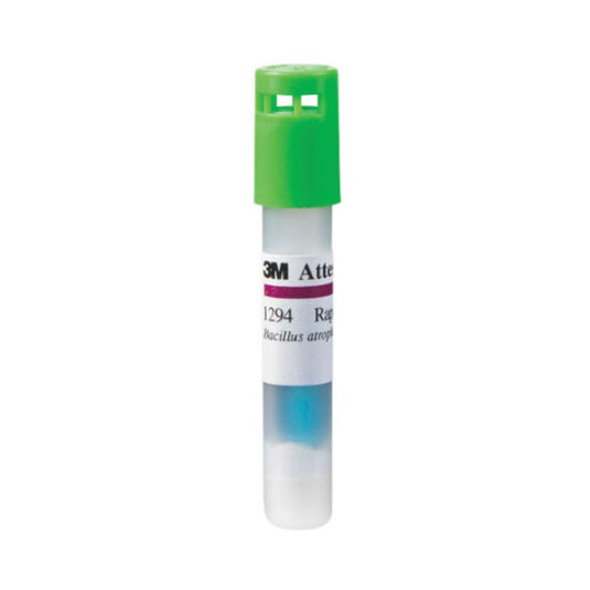 Tubo Attest Lectura Rapida O.de 1294 con tapa verde y cuerpo transparente con etiqueta