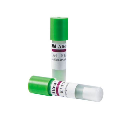 Attest 1264P: fiale verdi con tappo e etichetta Bio.oxido