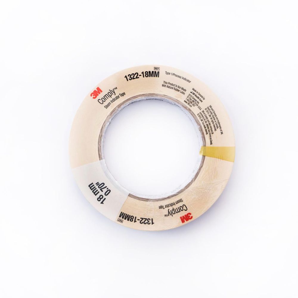 Cinta autoclave 18 mm x 50 m 1322-18MM, roll beige