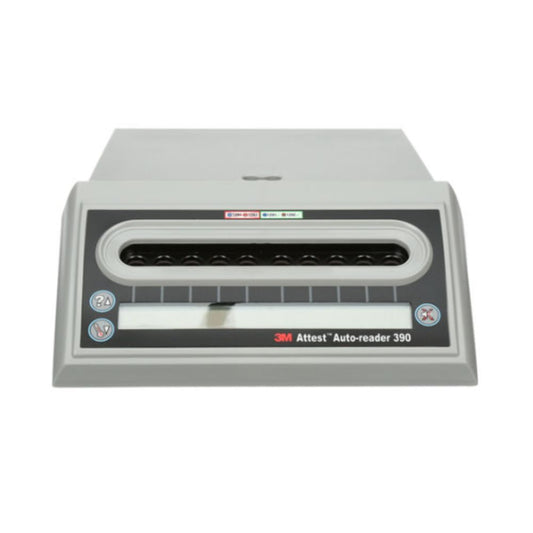 Attest 390 auto-reader front panel with cartridge port and control windows
