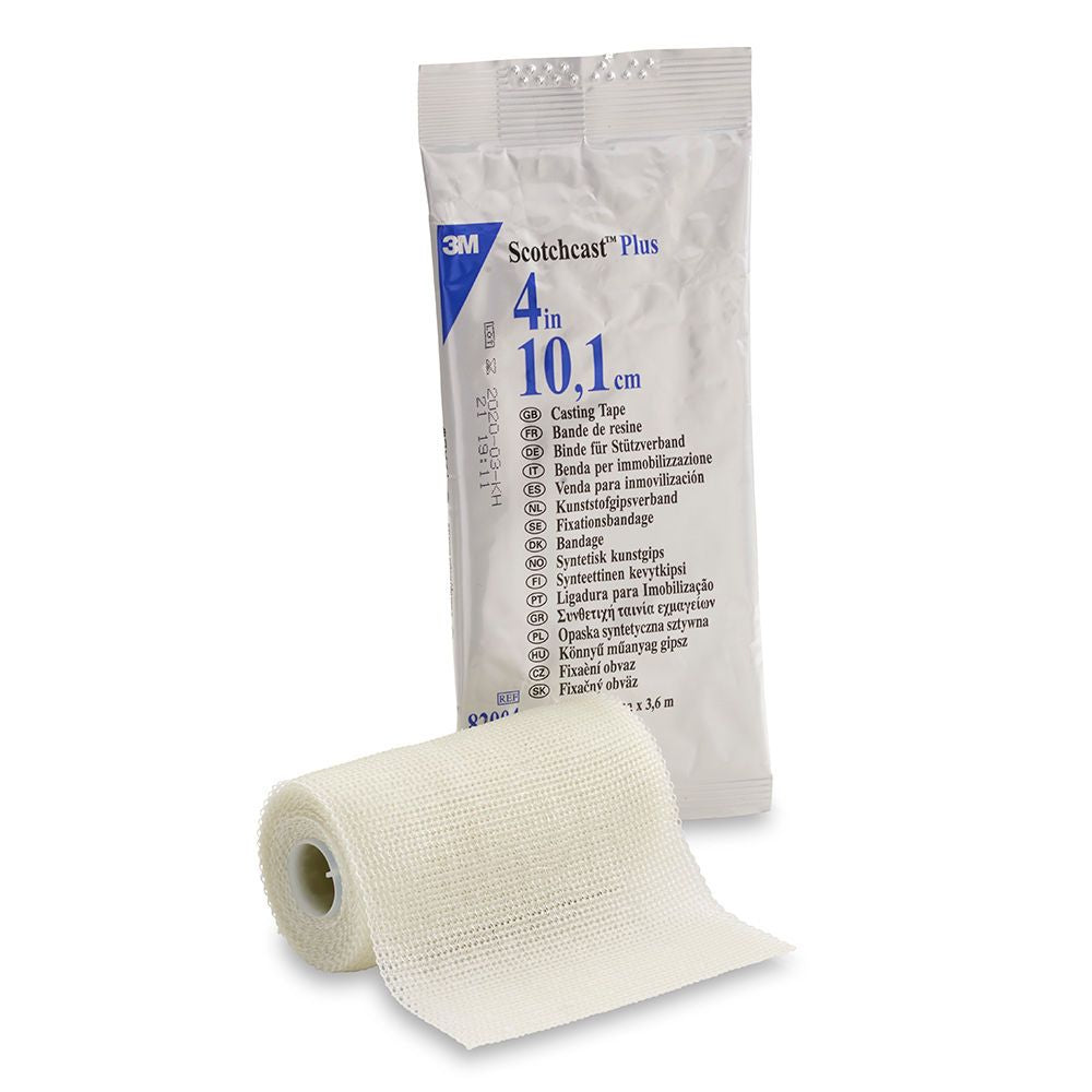 Scotchcast Blanco 4 in (10,1 cm), rollo de venda de yeso tejido blanco