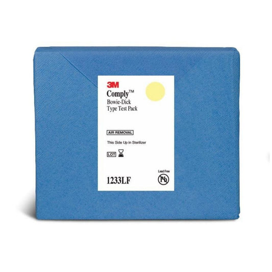 Caja azul Bowie-Dick Test Pack 1233, etiqueta 3M Comply, 30 unidades