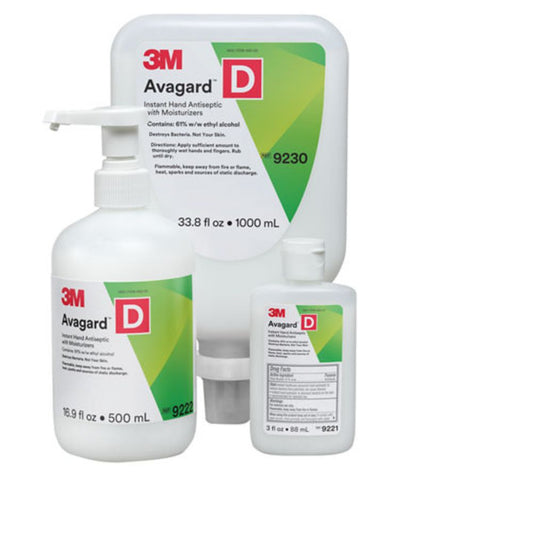 Antiséptico Avagard para manos, botella con dosificador 500 ml y envase 1000 ml