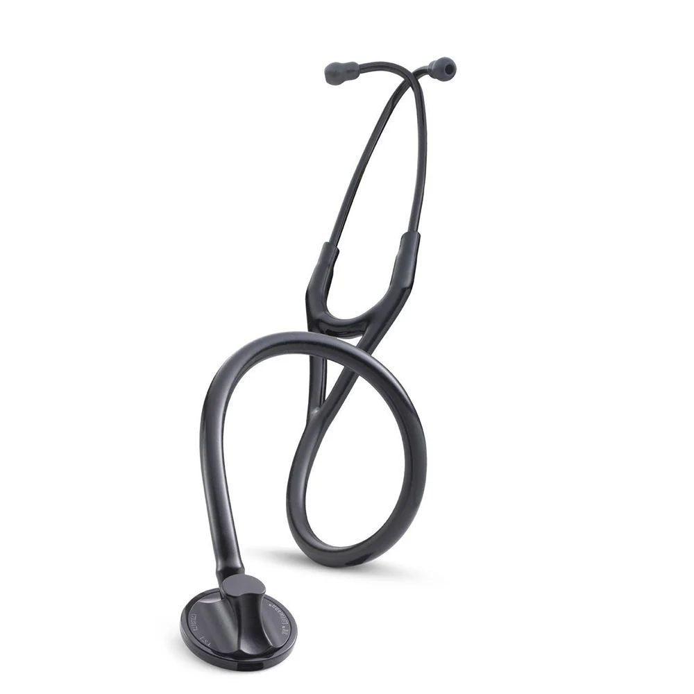 Fonendo Littmann Master Cardiológico 2161, auscultador preto, haste em Y e diafragma duplo