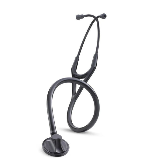 Fonendo Littmann Master Cardiológico 2161, auscultador preto, haste em Y e diafragma duplo