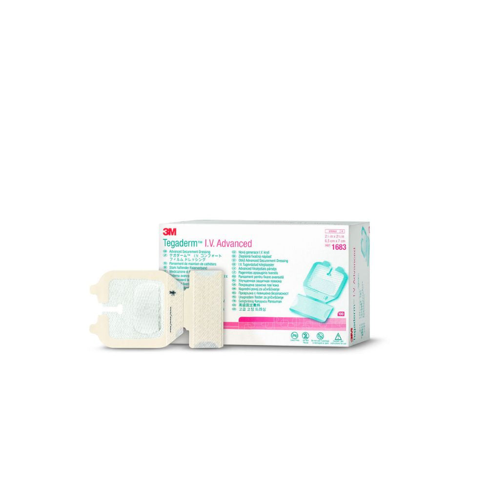 Tegaderm IV Advanced apósitos transparentes, tamaño 3,8 x 4,5 (1680)