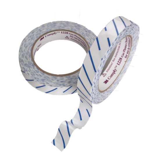 Cinta Comply Vapor para H2O2 Cod 1228, rollo y tira adhesiva azul