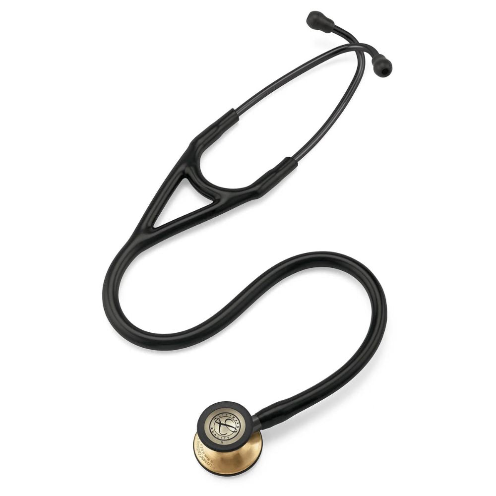 Fonendo Littmann Cardiology IV negro, diafragma bronce y doble tubo negro