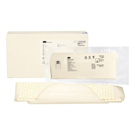 Steri Drape REF 1015, paño estéril plegado con bordes y bolsa transparente