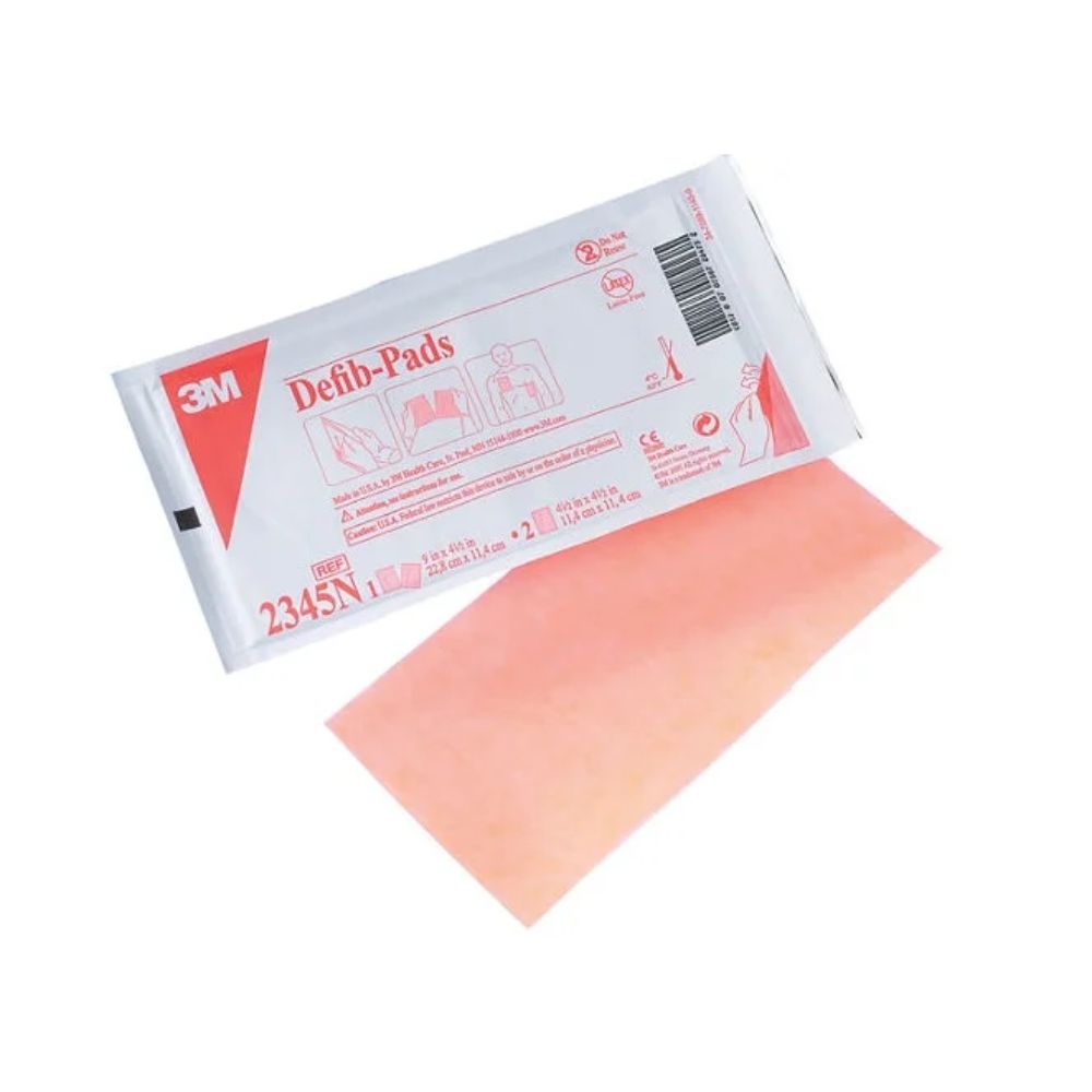 Defid Pad 2345N adhesive electrode pads, pink sheet in sealed pack