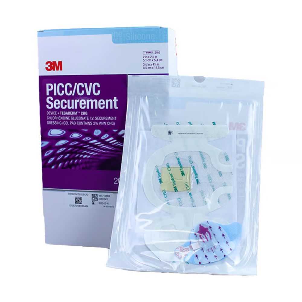 Tegaderm IV PICC/CVC: apósito transparente adhesivo para fijación de catéter.
