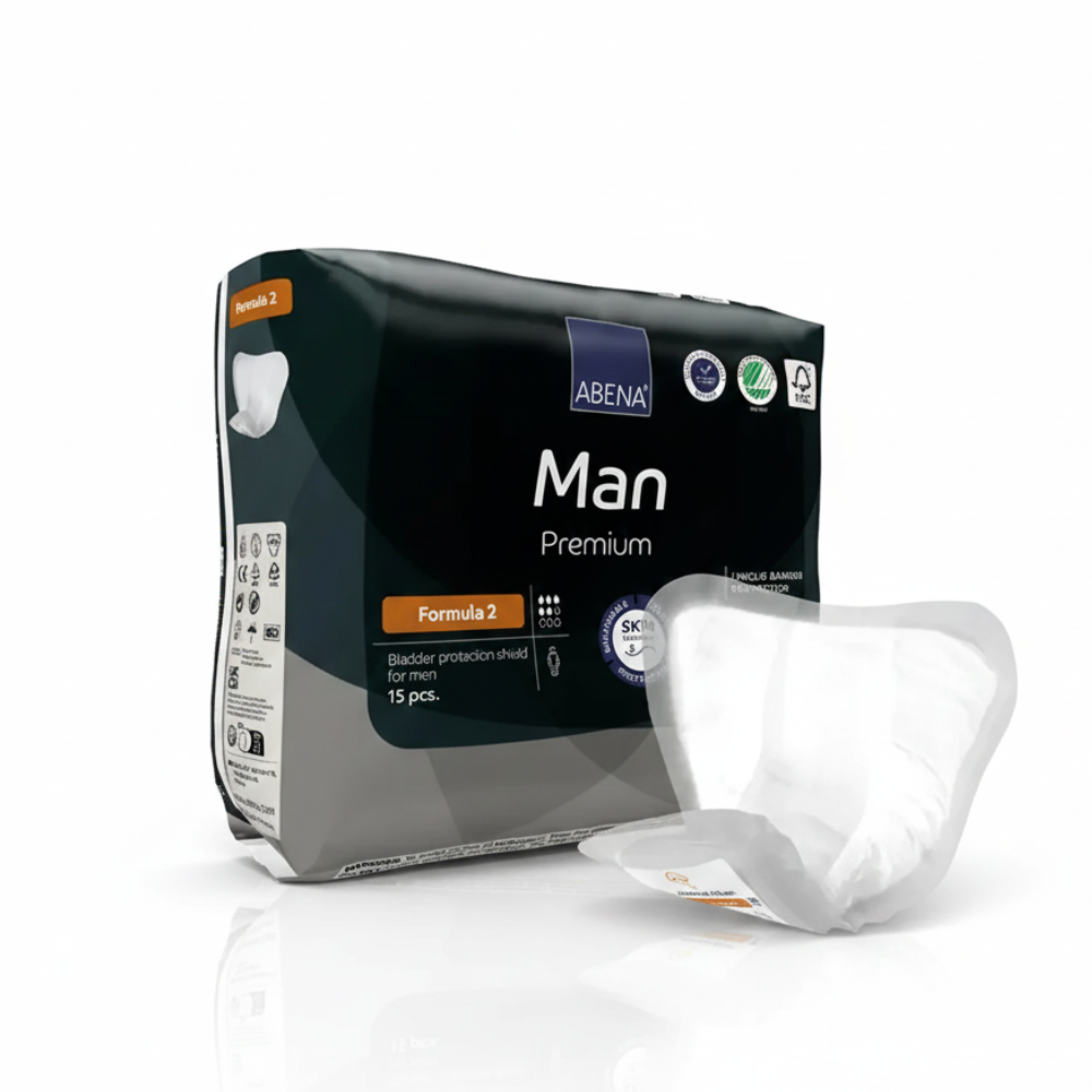 Panal Abena Man Premium Formula 2, bolsa con 15 unidades y absorbente 700 ml