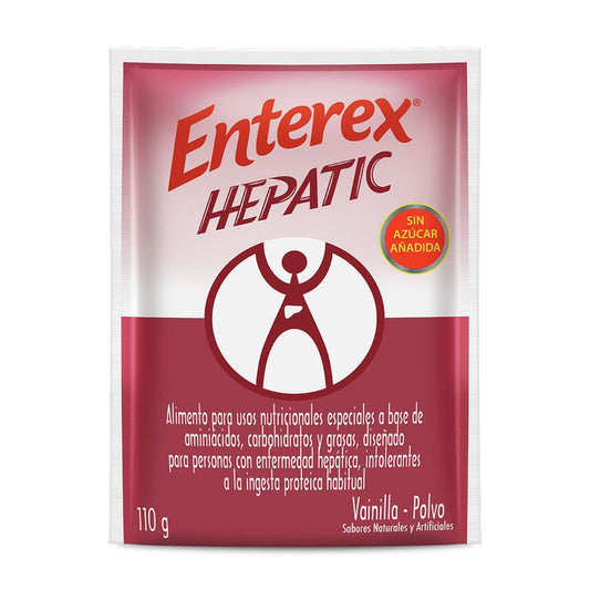Enterex Hepatico sachet 110 g, vainilla en polvo, sin azúcar.