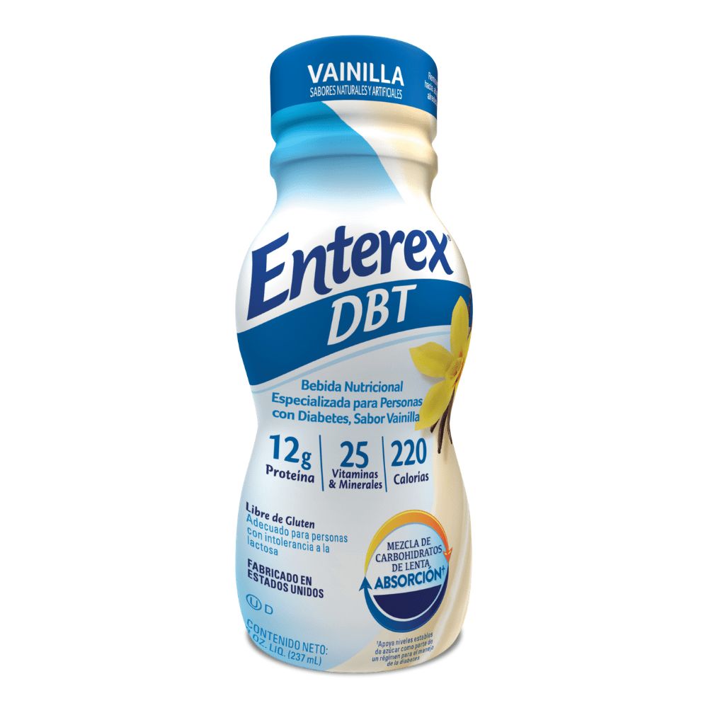 Bebida nutricional Enterex DBT de vainilla, botella 237 ml