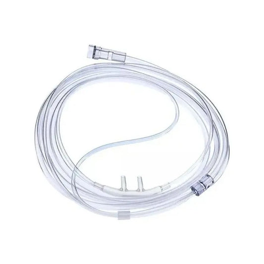 Naricera pediátrica: tubo transparente enrollado con conector y puntas