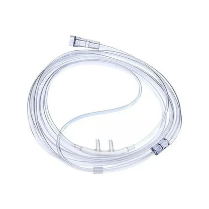 Naricera neonatologica in tubo trasparente con connettore e uscite per narici