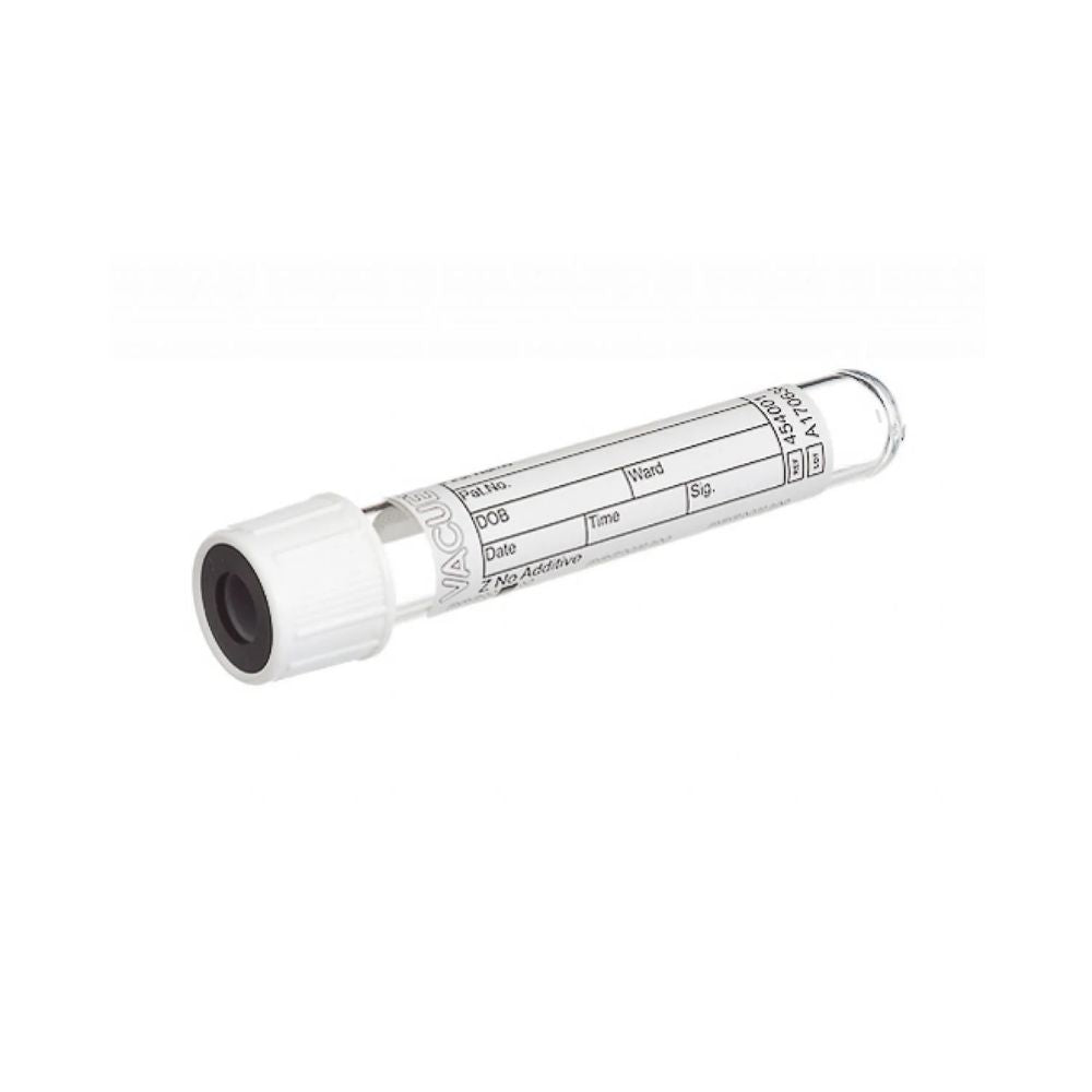 Tubo con tapa blanca de 6 ml, Z, sin aditivos (NIPRO)