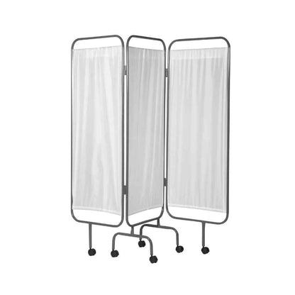 Biombo esmaltado lavable de 3 cuerpos con paneles abatibles y ruedas