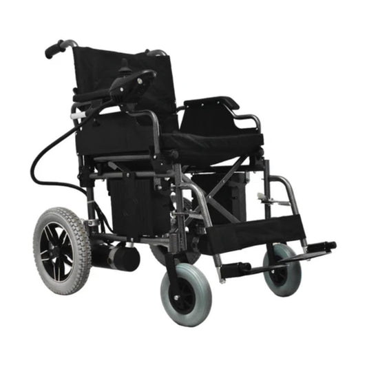 Silla de ruedas eléctrica A2 Premium con reposabrazos, respaldo reclinable y ruedas traseras grandes