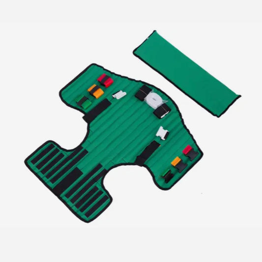 Codimed Chaleco Extricacion verde con bolsillos y hebillas multicolor