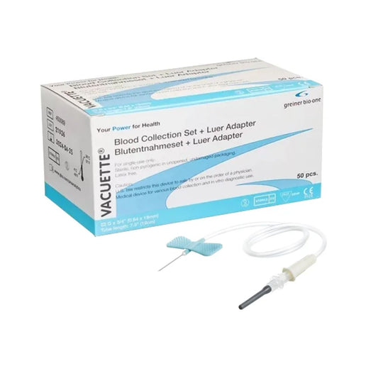 Kit de recolección de sangre con adaptador Luer y aguja