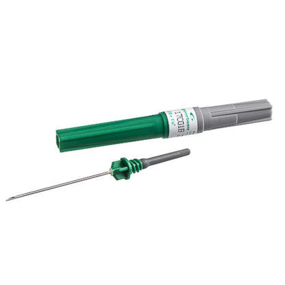 Aguja Vacuette múltiple con capuchón verde y punta metálica