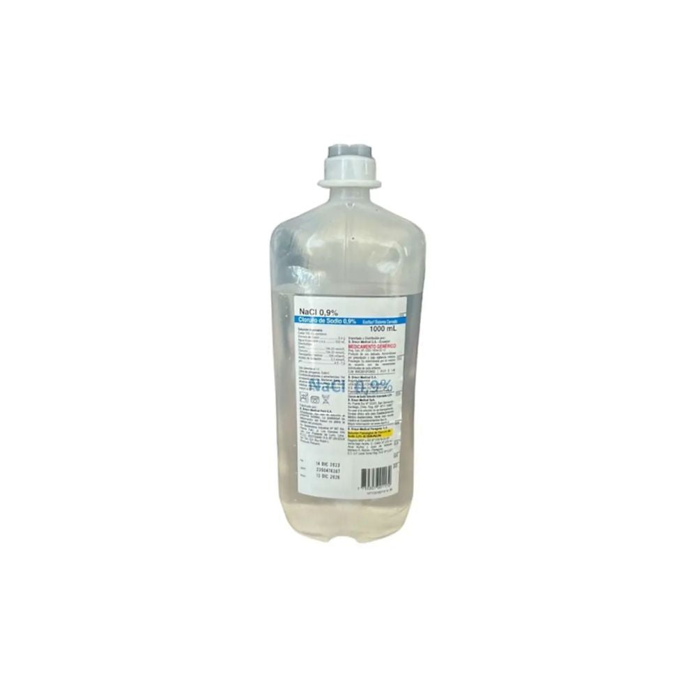 Suero fisiologico 1000 ml NaCl 0,9% con tapa dosificadora