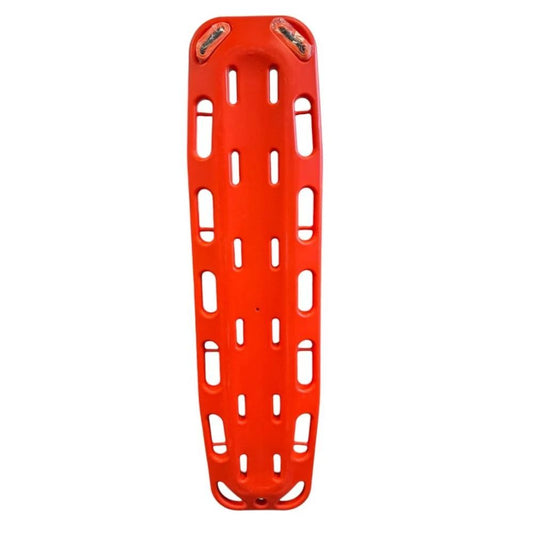 Tabla plástica pediátrica para columna, roja, con ranuras y orificios